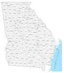 Georgia County Map small